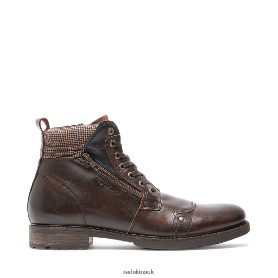 Redskins Footwear Men BRANDY + NAVY Hamo Leather Boots RB620P234