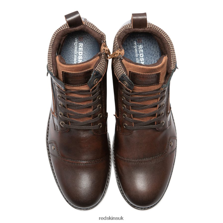 Redskins Footwear Men BRANDY + NAVY Hamo Leather Boots RB620P234