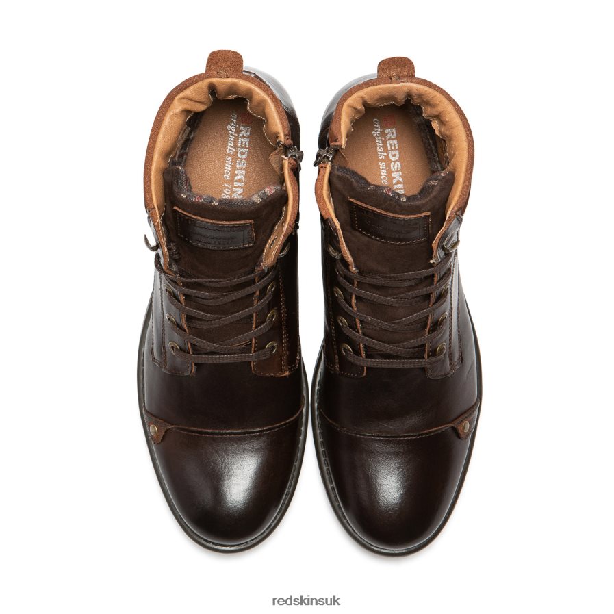 Redskins Footwear Men CHESTNUT BROWN + COGNAC Yani Leather Boots RB620P194