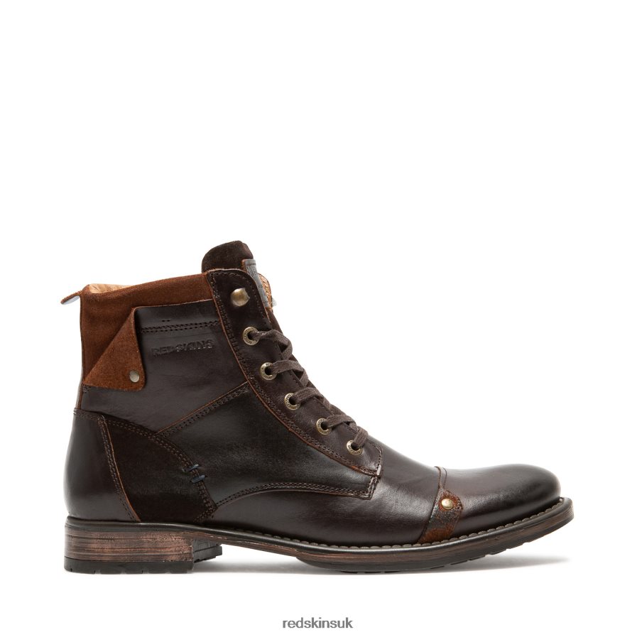 Redskins Footwear Men CHESTNUT BROWN + COGNAC Yani Leather Large Size Boots RB620P231