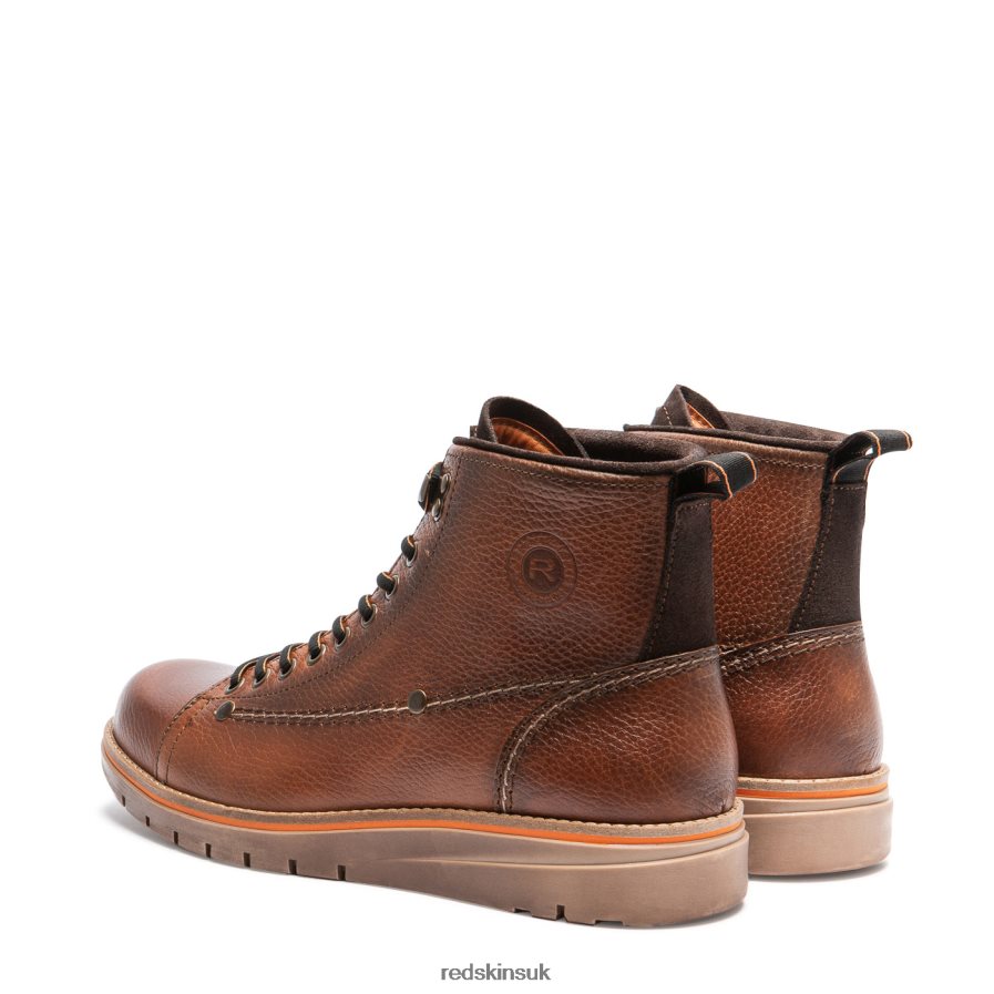 Redskins Footwear Men COGNAC + BROWN Democrat Leather Boots RB620P216
