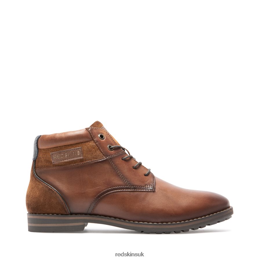 Redskins Footwear Men COGNAC + MARINE Elec Leather Boots RB620P223