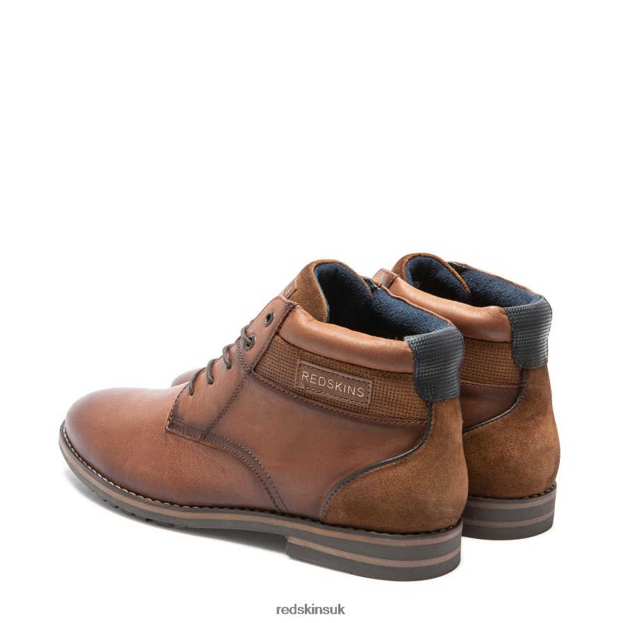 Redskins Footwear Men COGNAC + MARINE Elec Leather Boots RB620P223