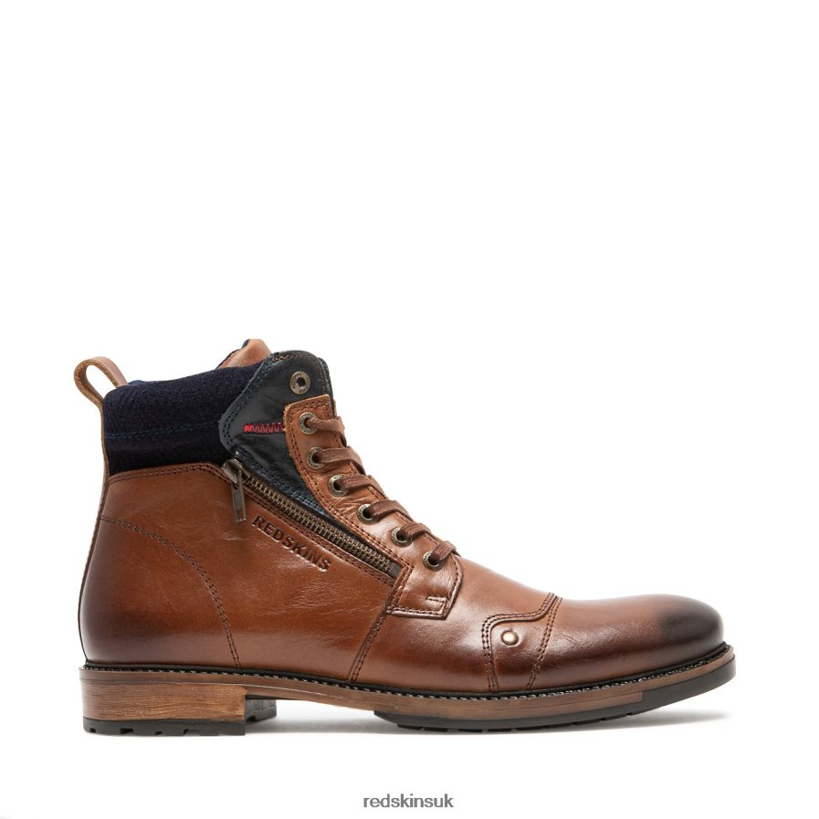 Redskins Footwear Men COGNAC + MARINE Hamam Leather Boots RB620P212