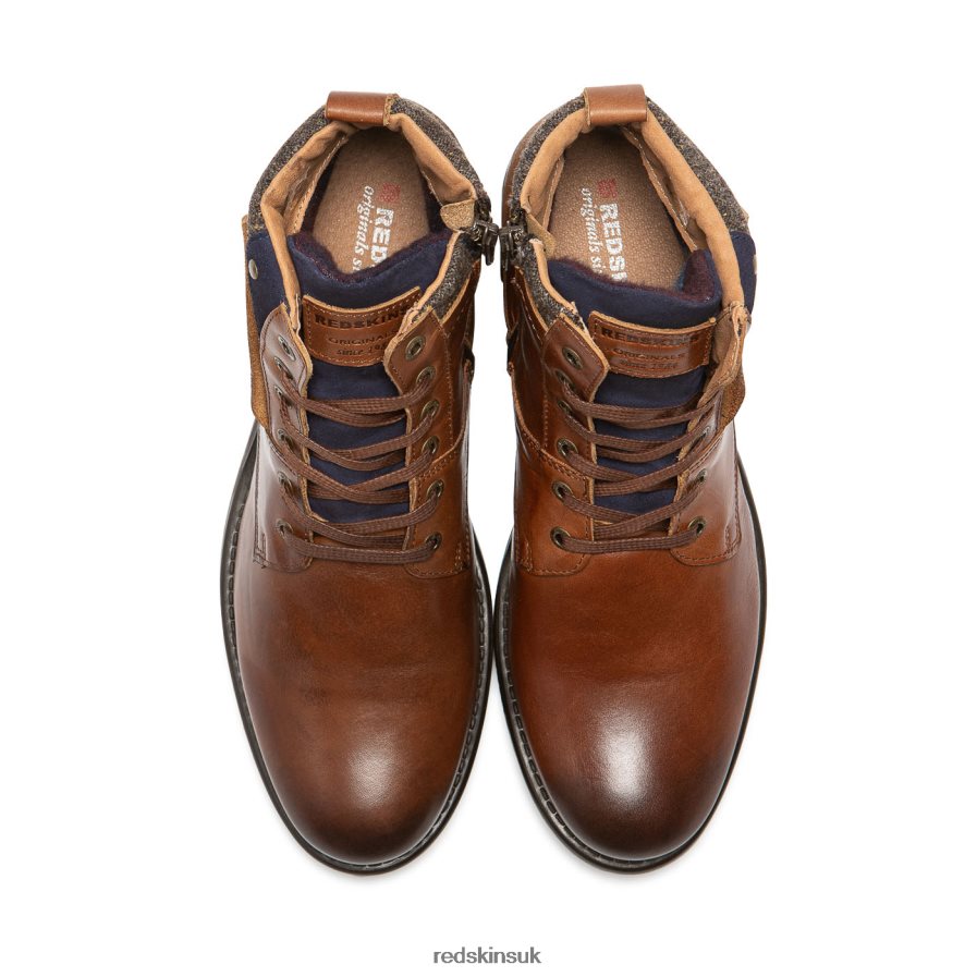 Redskins Footwear Men COGNAC + MARINE Hamam Leather Boots RB620P212