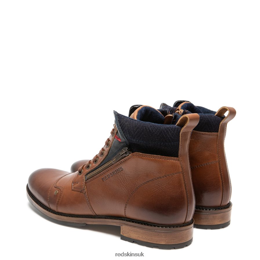 Redskins Footwear Men COGNAC + MARINE Hamam Leather Boots RB620P212
