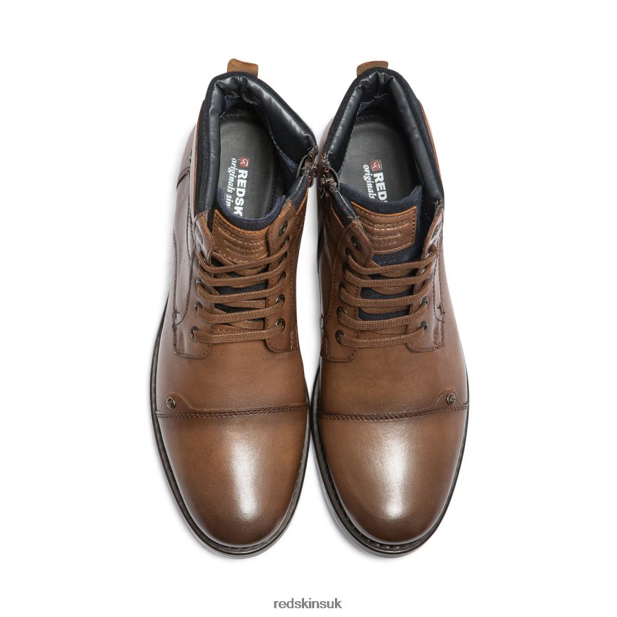 Redskins Footwear Men COGNAC + MARINE Notif Leather Boots RB620P226