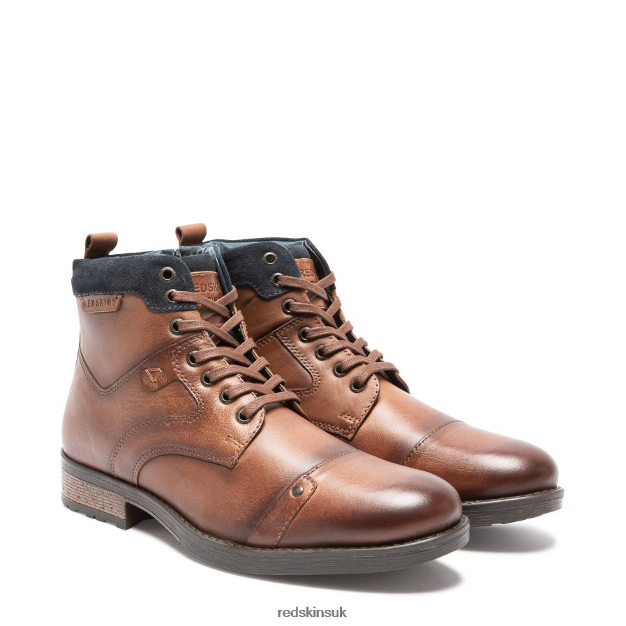 Redskins Footwear Men COGNAC + MARINE Specifiant Leather Boots RB620P224
