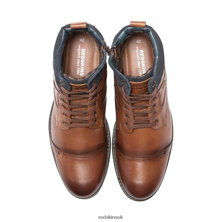 Redskins Footwear Men COGNAC + MARINE Specifiant Leather Boots RB620P224