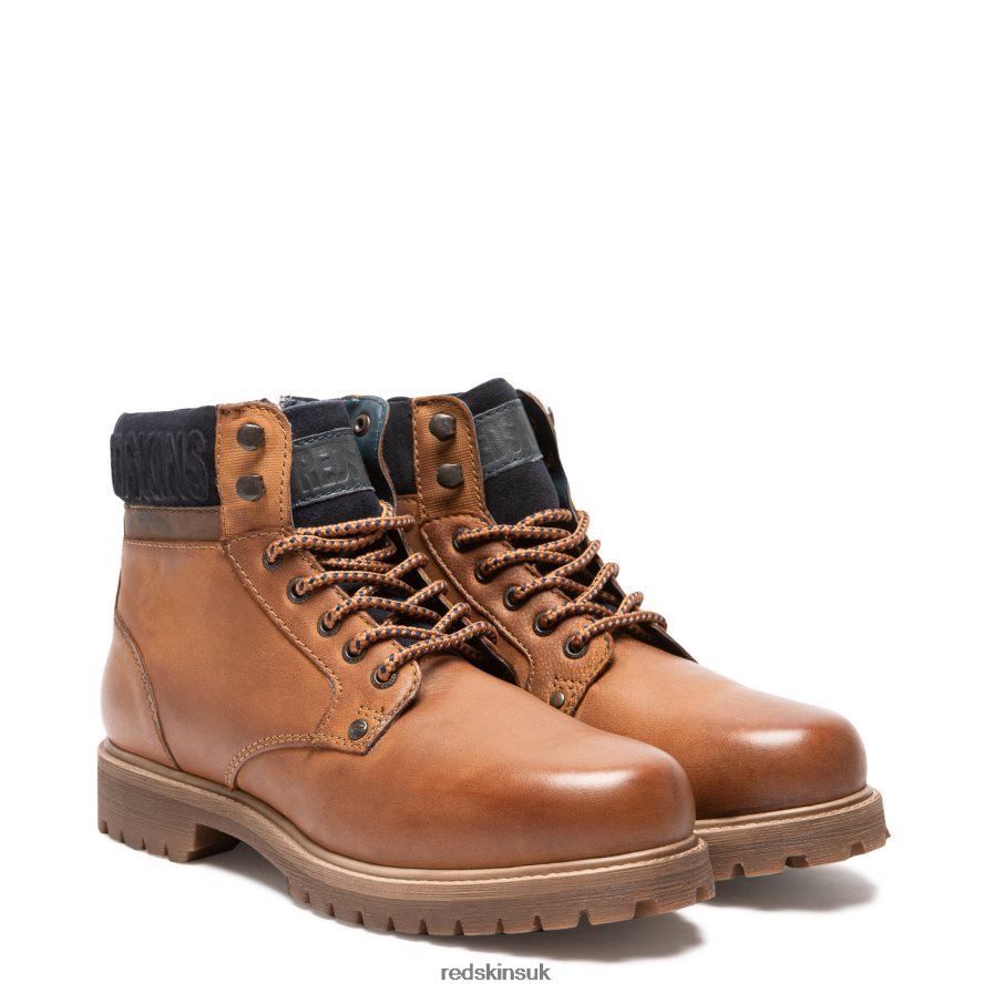 Redskins Footwear Men COGNAC + MARINE Upside Leather Boots RB620P204