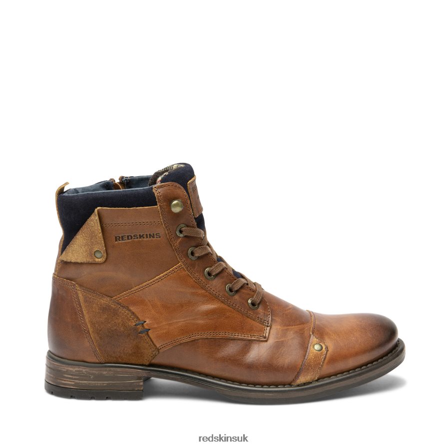 Redskins Footwear Men COGNAC + MARINE Yani Leather Boots RB620P192