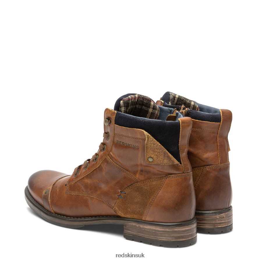 Redskins Footwear Men COGNAC + MARINE Yani Leather Boots RB620P192