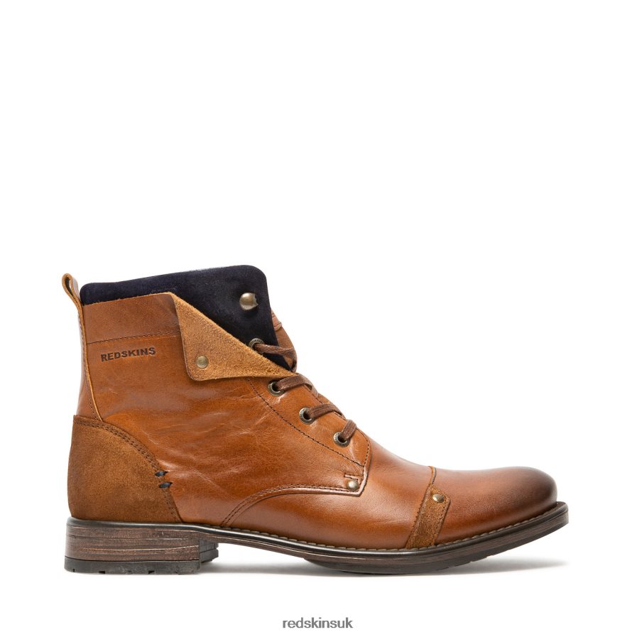 Redskins Footwear Men COGNAC + MARINE Yedes Leather Boots RB620P193