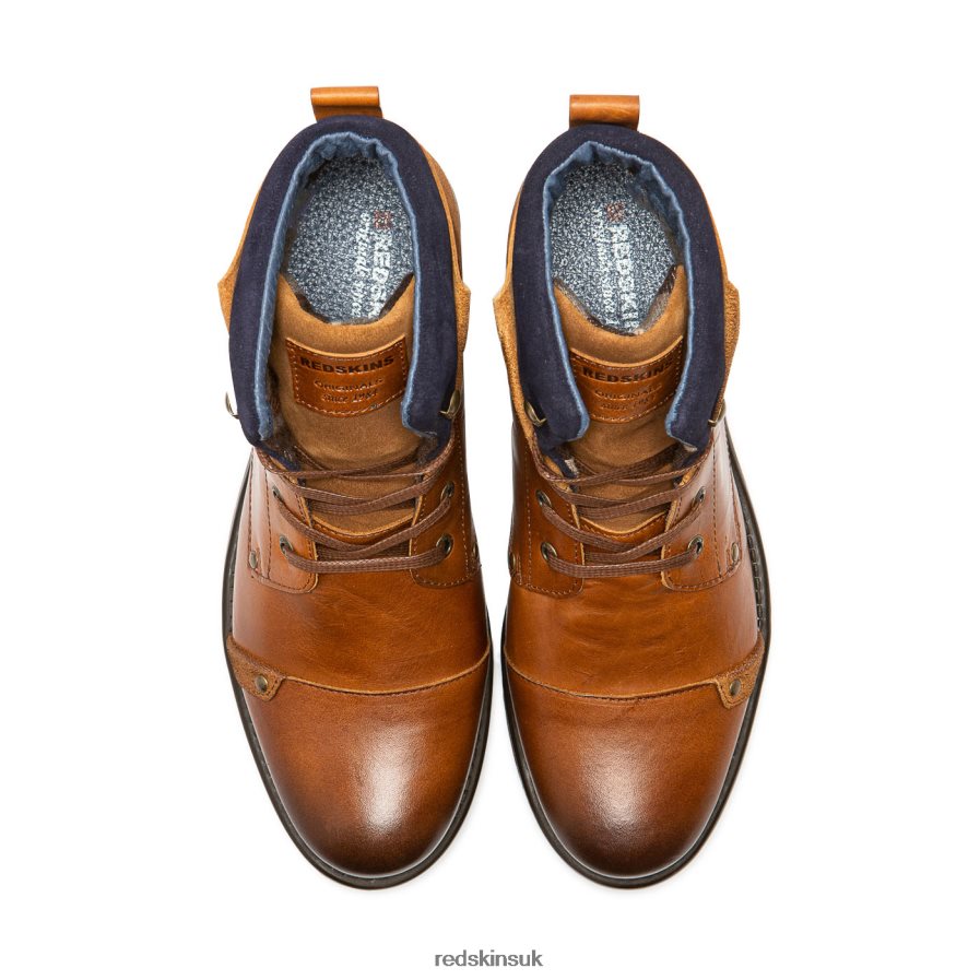 Redskins Footwear Men COGNAC + MARINE Yedes Leather Boots RB620P193