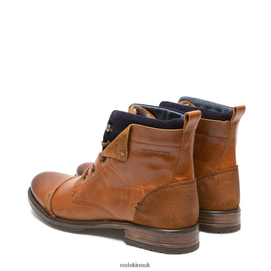 Redskins Footwear Men COGNAC + MARINE Yedes Leather Boots RB620P193
