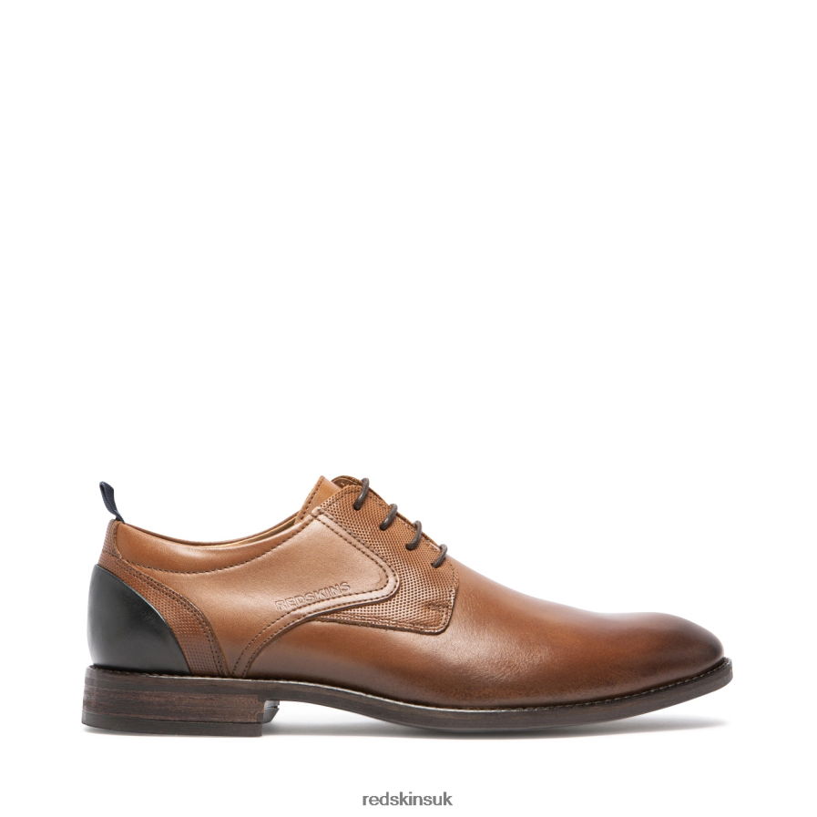 Redskins Footwear Men COGNAC + MARINE Recent Leather Derby Shoes RB620P246