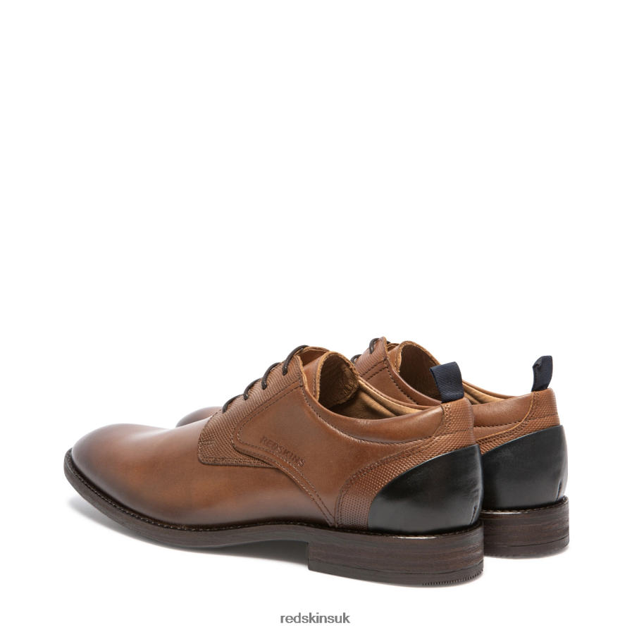 Redskins Footwear Men COGNAC + MARINE Recent Leather Derby Shoes RB620P246
