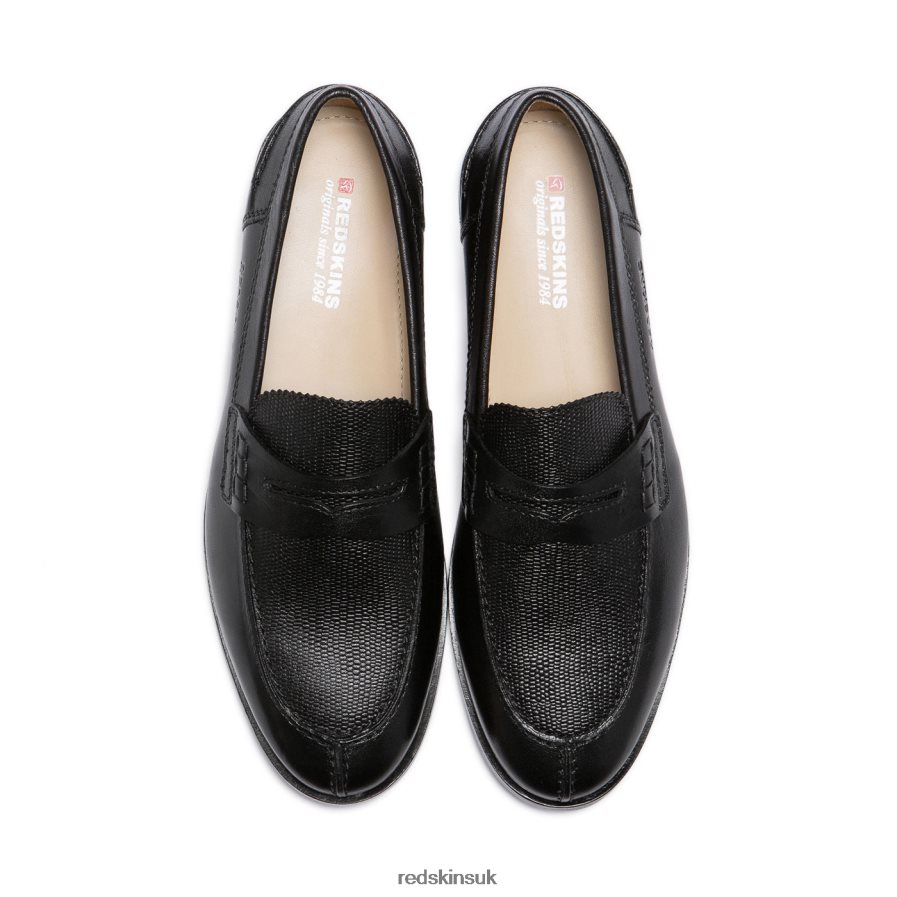 Redskins Footwear Men BLACK Saxo Leather Mocassin RB620P267