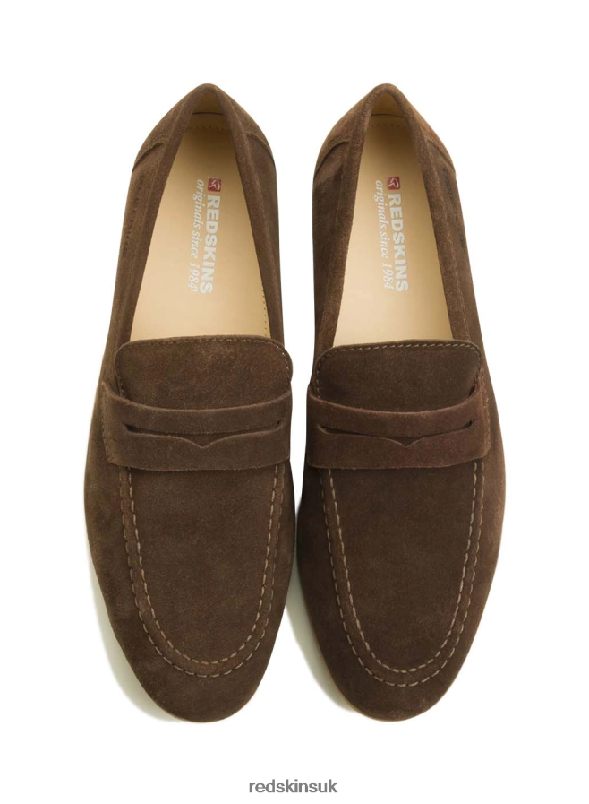 Redskins Footwear Men CHOCOLATE Lutin Suede Mocassin RB620P273