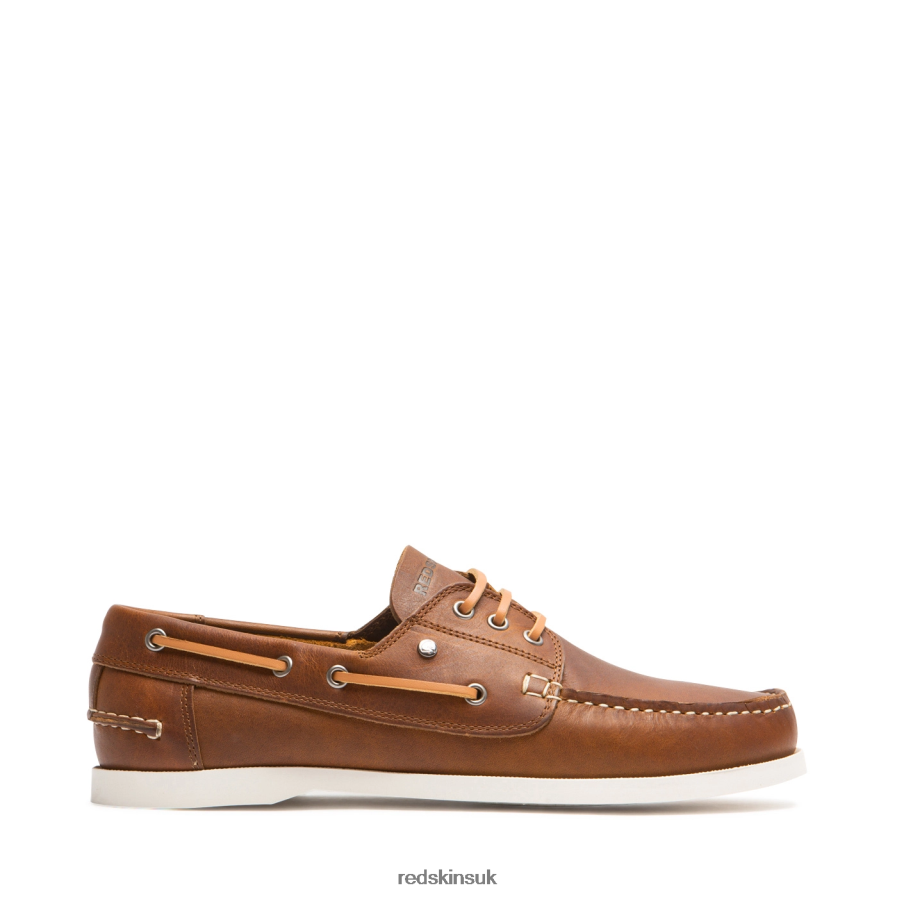 Redskins Footwear Men COGNAC Orland Leather Boat shoe RB620P269