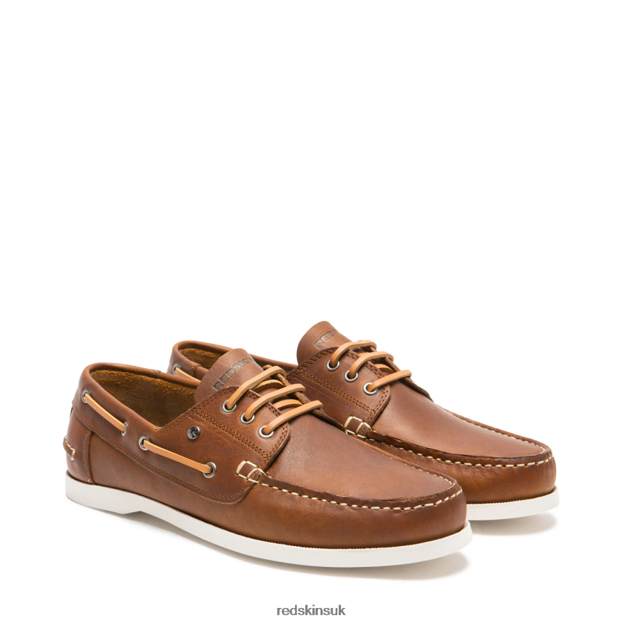 Redskins Footwear Men COGNAC Orland Leather Boat shoe RB620P269