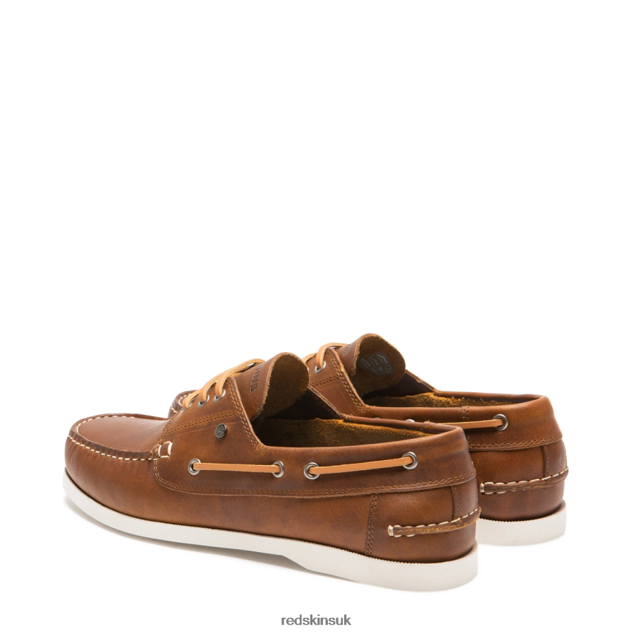Redskins Footwear Men COGNAC Orland Leather Boat shoe RB620P269