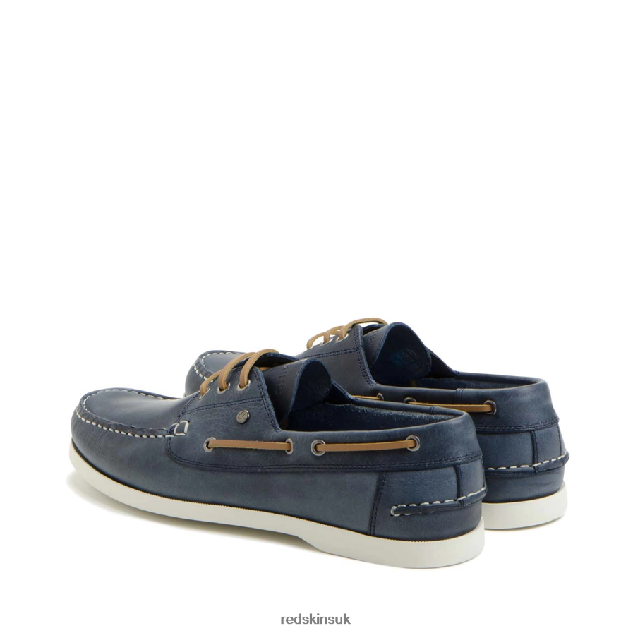 Redskins Footwear Men NAVY Orland Leather Boat shoe RB620P281