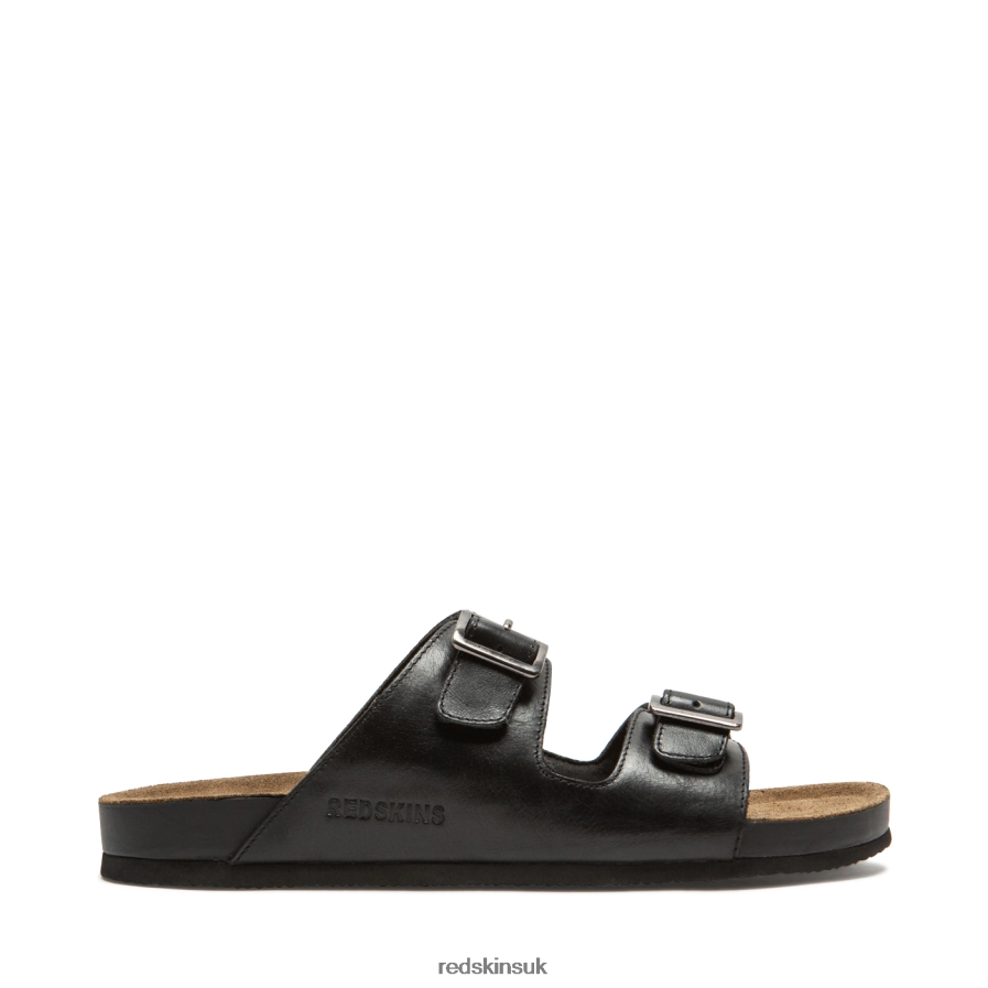 Redskins Footwear Men BLACK Californie Leather Sandal RB620P258