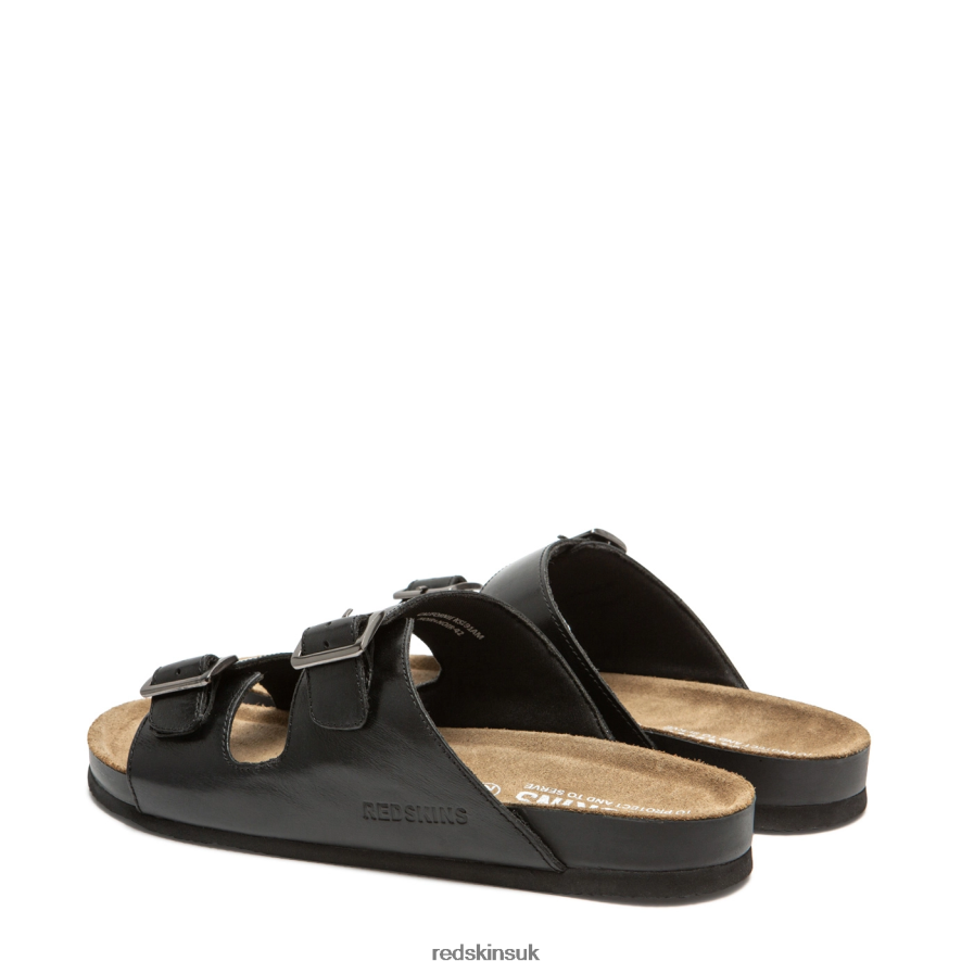 Redskins Footwear Men BLACK Californie Leather Sandal RB620P258