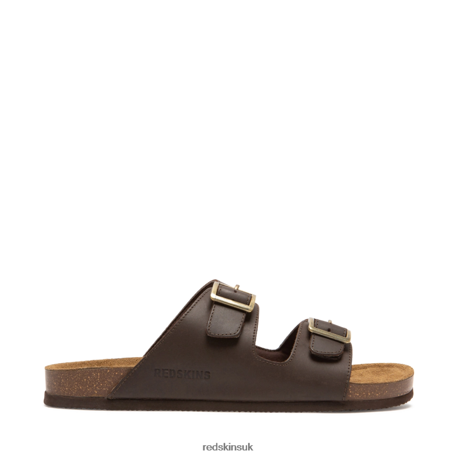 Redskins Footwear Men BROWN Californie Leather Sandal RB620P261
