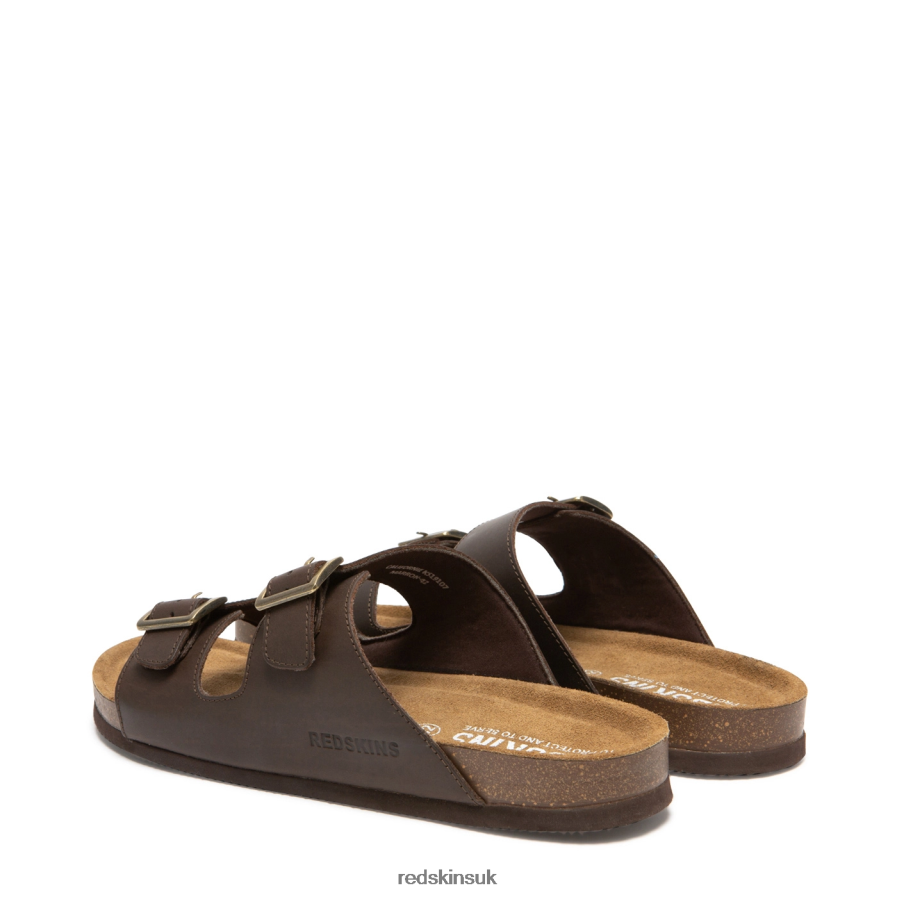 Redskins Footwear Men BROWN Californie Leather Sandal RB620P261