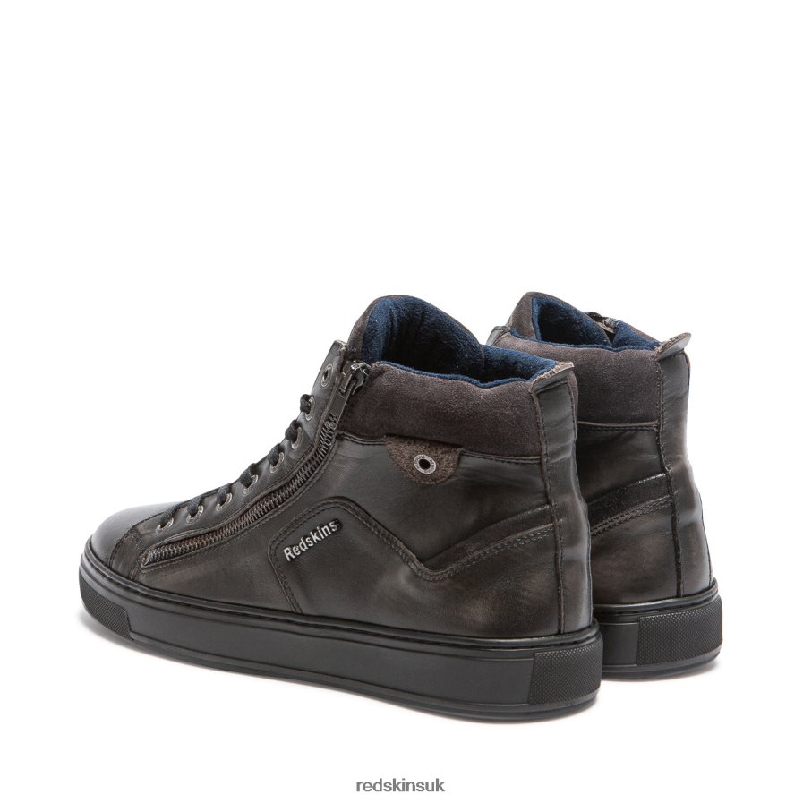 Redskins Footwear Men ANTHRACITE Hopesi Leather Sneakers RB620P60