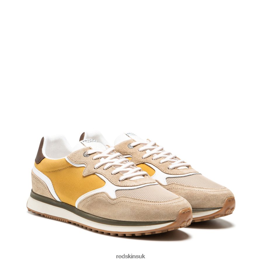 Redskins Footwear Men BEIGE + YELLOW + COGNAC Parma Textile Sneakers RB620P104
