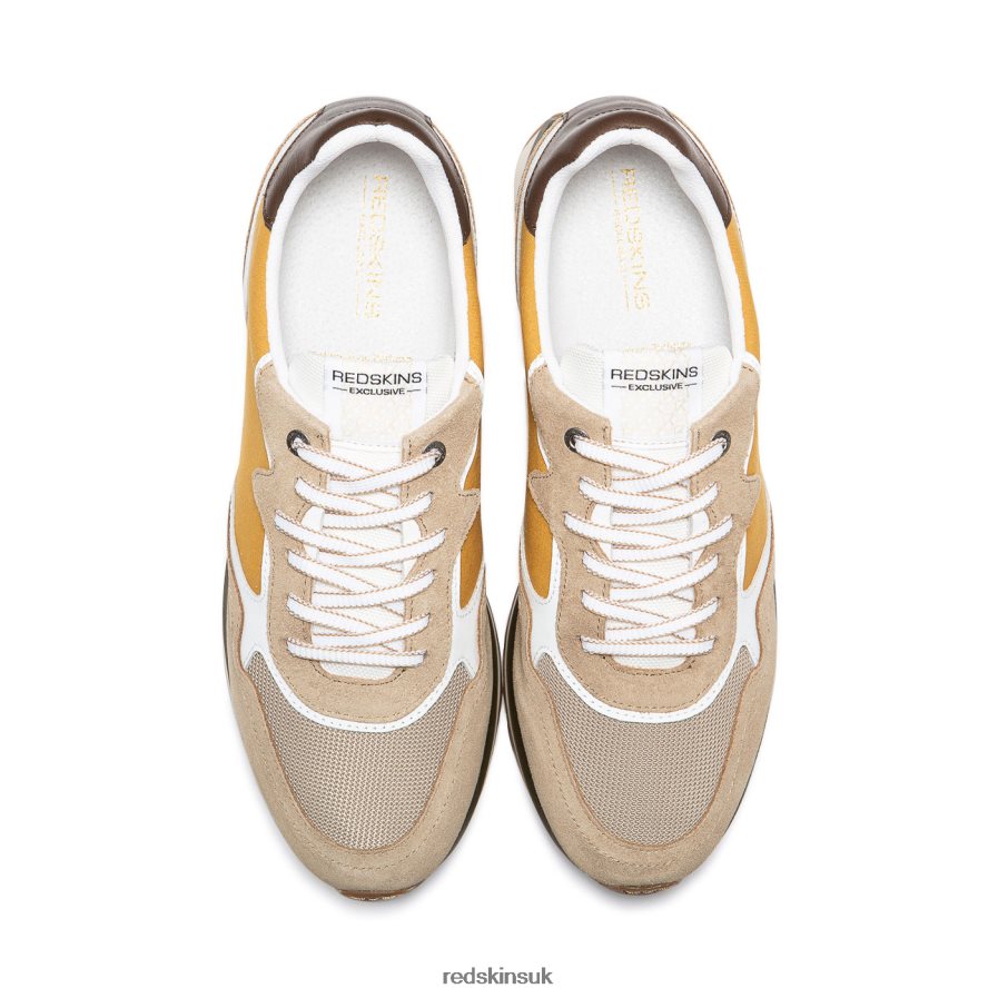 Redskins Footwear Men BEIGE + YELLOW + COGNAC Parma Textile Sneakers RB620P104