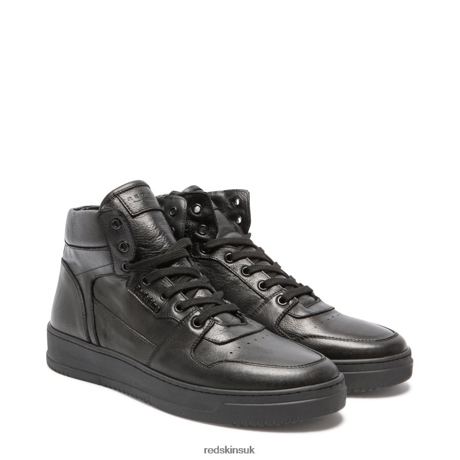 Redskins Footwear Men BLACK Grandiose Leather Sneakers RB620P170