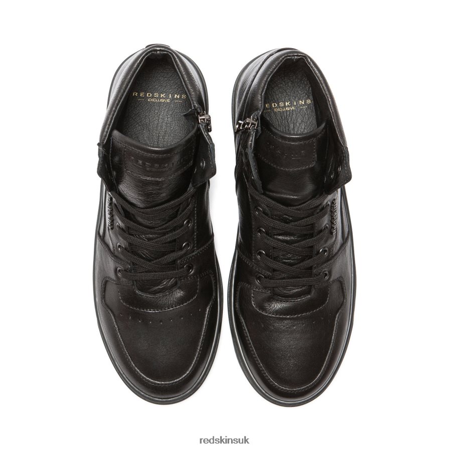 Redskins Footwear Men BLACK Grandiose Leather Sneakers RB620P170