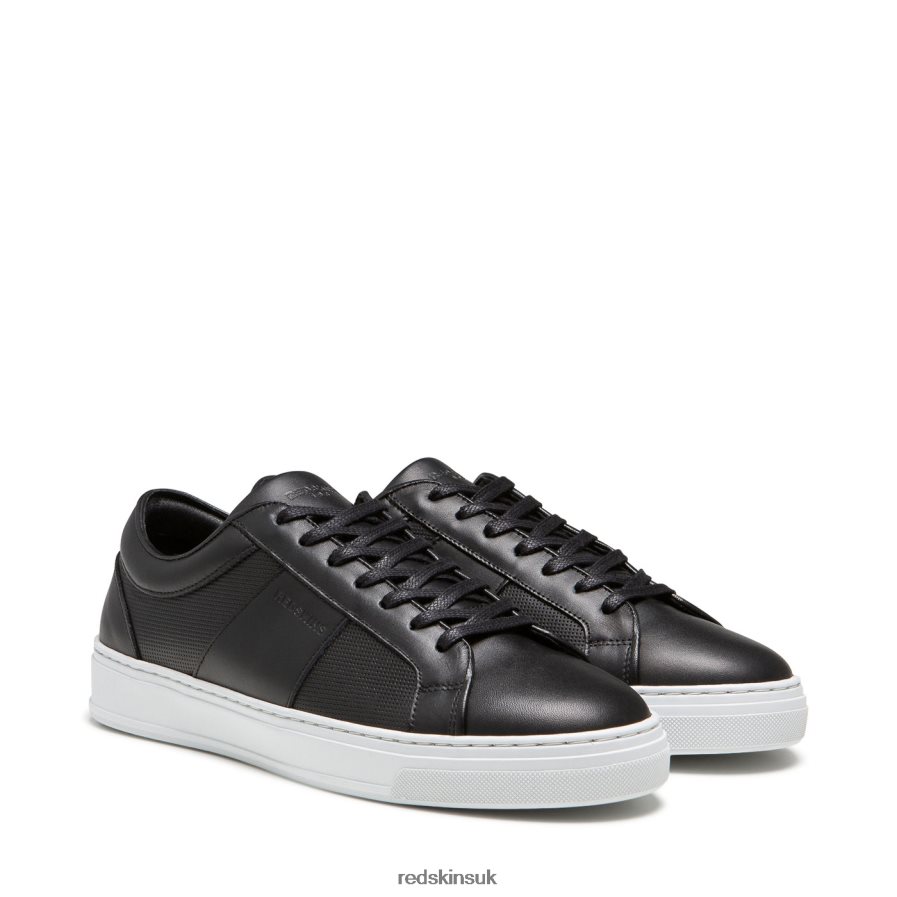 Redskins Footwear Men BLACK Handling Leather Sneakers RB620P26
