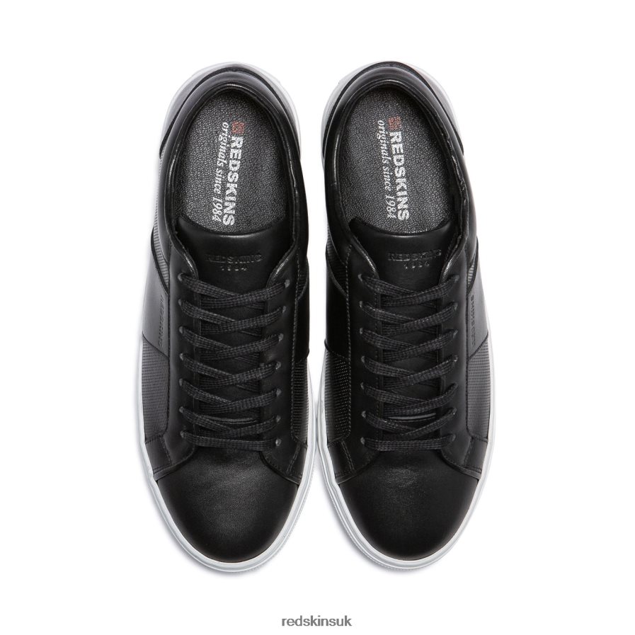 Redskins Footwear Men BLACK Handling Leather Sneakers RB620P26