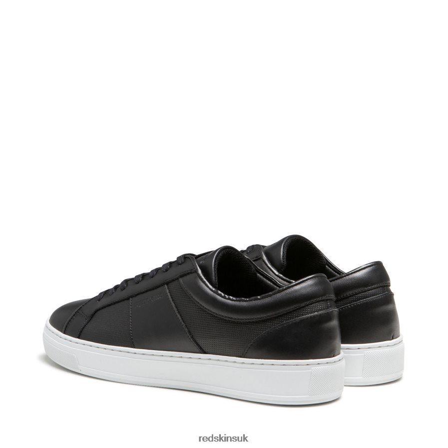 Redskins Footwear Men BLACK Handling Leather Sneakers RB620P26
