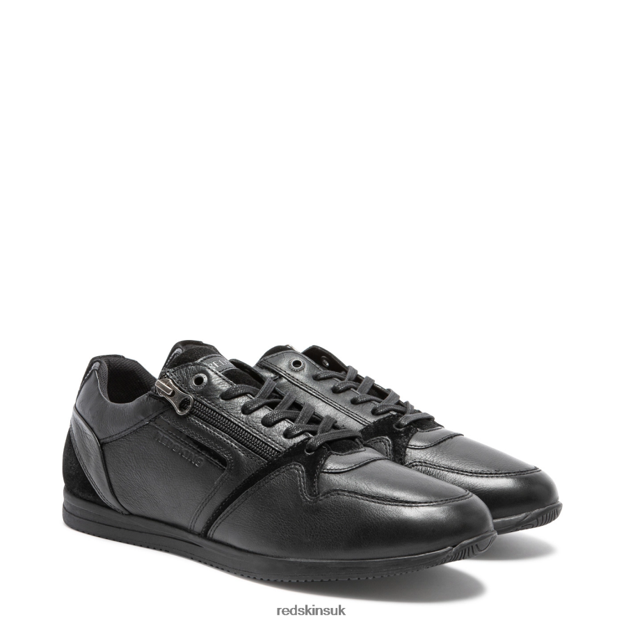 Redskins Footwear Men BLACK Lucide Leather Sneakers RB620P30