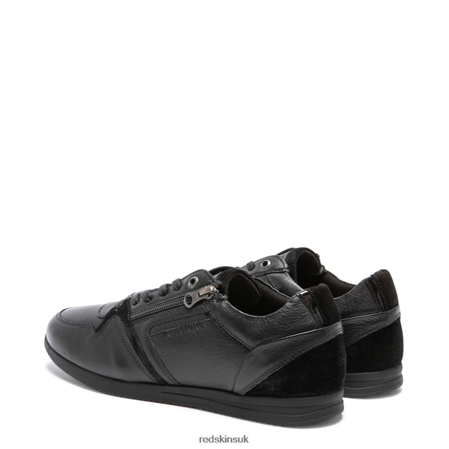 Redskins Footwear Men BLACK Lucide Leather Sneakers RB620P30