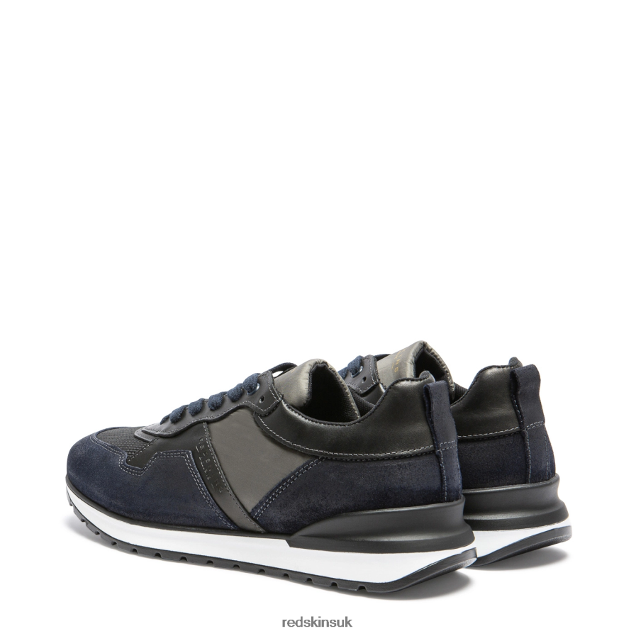 Redskins Footwear Men BLACK + NAVY Policier Leather Sneakers RB620P165