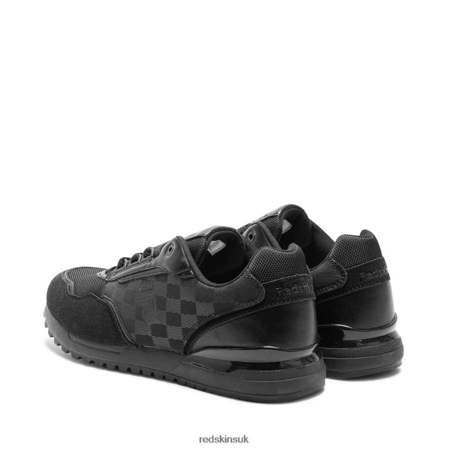 Redskins Footwear Men BLACK Orangy Textile Sneakers RB620P15