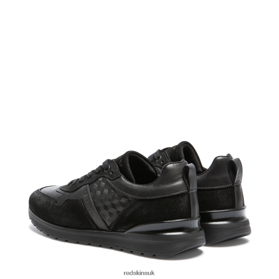 Redskins Footwear Men BLACK Policy Leather Sneakers RB620P166