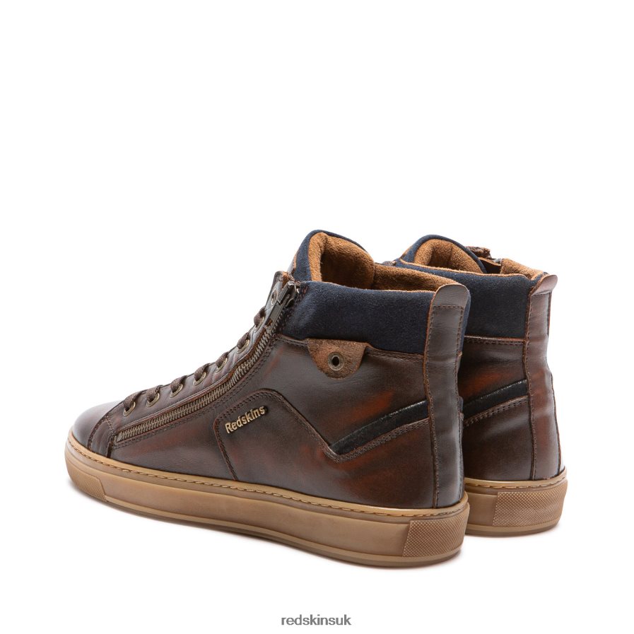 Redskins Footwear Men BRANDY + NAVY Hopesi Leather Sneakers RB620P148