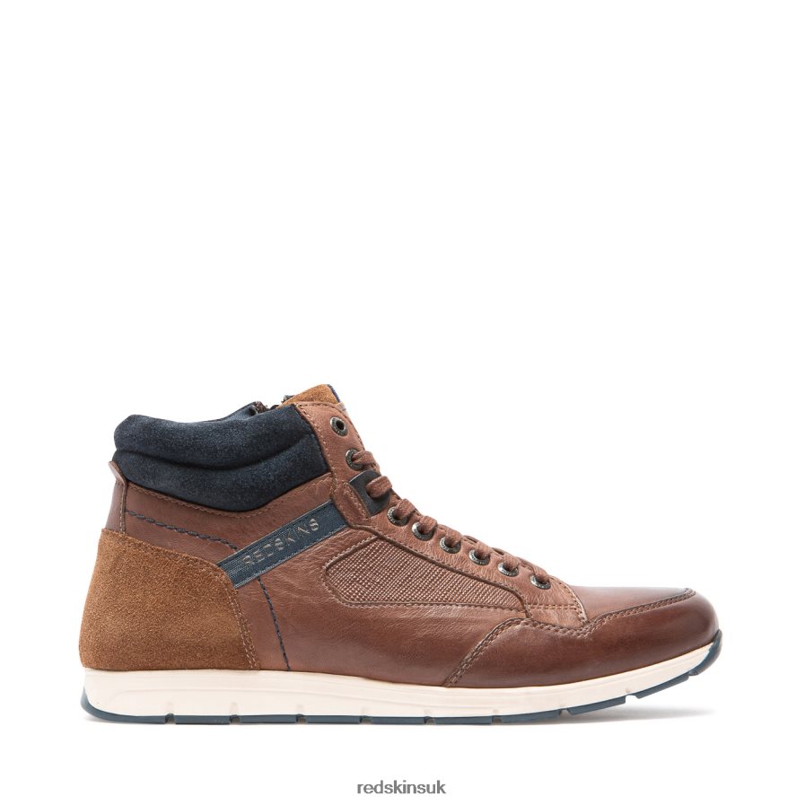 Redskins Footwear Men BRANDY + NAVY Zouki Leather Sneakers RB620P134