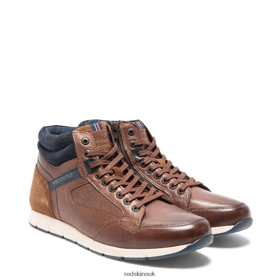 Redskins Footwear Men BRANDY + NAVY Zouki Leather Sneakers RB620P134