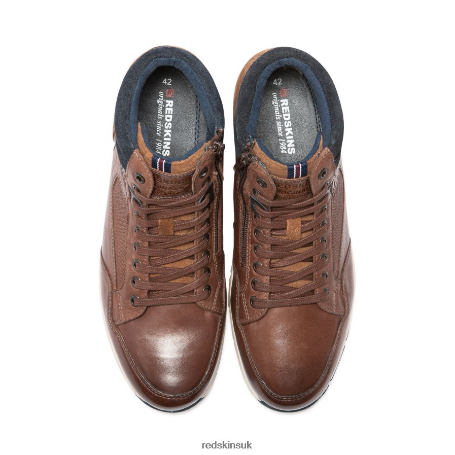 Redskins Footwear Men BRANDY + NAVY Zouki Leather Sneakers RB620P134