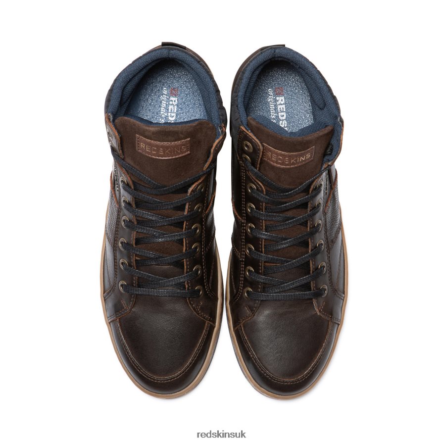 Redskins Footwear Men BROWN + BLACK Sabal Leather Sneakers RB620P80