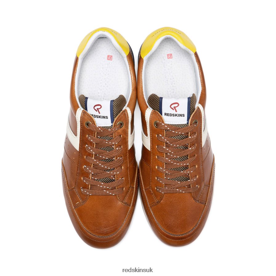 Redskins Footwear Men COGNAC + BEIGE Dinamo Textile Sneakers RB620P91